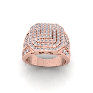 Bijoux Hip Hop Designer de luxe Anneaux Hip Hop Moissanite en argent sterling 925 avec clarté VVS améliorée Occasion de mariage à la mode - Product Image 2