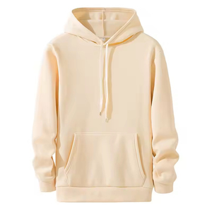 Basics Cotton Blended Winter Men's Custom Logo Printed Fleece Oversized Hoodie-High Quality OEM Service - Product Image 1