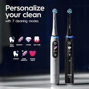 <span class=keywords><strong>Oral</strong></span>-<span class=keywords><strong>B</strong></span> serie iO 10 spazzolino elettrico ricaricabile <span class=keywords><strong>con</strong></span> <span class=keywords><strong>sensore</strong></span> di <span class=keywords><strong>pressione</strong></span>, 4 testine, custodia da viaggio-7 modalità, Timer 2 Min