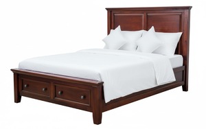 Cama de Almacenamiento Tamaño Queen de Madera Maciza de Acacia P.D.T, Diseño Tradicional Hecho a Mano en Ho Chi Minh City, Estándar de Exportación de EE. UU., No Plegable - Product Image 6