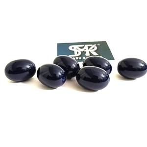 Cuentas de Resina Ovaladas Azul Marino Elegantes, Cuentas de Ángel Artesanales Ecológicas con Superficie Pulida para la Fabricación de Joyas, Accesorios de Bricolaje, Moda con Estilo - Product Image 2