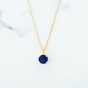 Wholesale CZ Gemstone Anti-Tarnish <b>Necklace</b> Faceted Claw Setting Ruby Gold Rhodium Plated Main Stone for Gift Occasions - Product Image 5