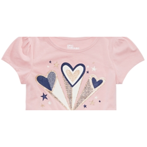 T-shirt Rosa con Cuori Stampati per Bambina Epic Threads, in Cotone Jersey di Alta Qualità, Dolce e Adatta per Ragazze, Taglie 2T per Primavera Autunno - Product Image 2