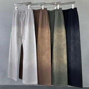 Pantalones de chándal de algodón ecológicos de peso pesado, pantalones acampanados holgados para correr, ropa de calle Unisex de pierna ancha, logotipo personalizado, impresión Digital OEM - Product Image 6