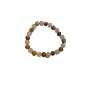 Pulsera de cuentas de Palo Santo Pulsera de chips de cristal de cuarzo rosa con cuentas aromáticas de Palo Santo Venta al por mayor Pulsera de Palo Santo - Product Image 4