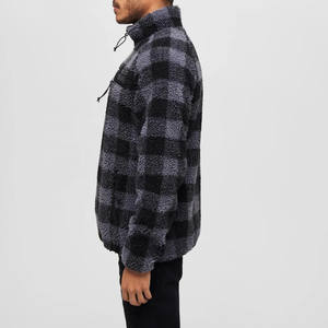 Chaqueta de Forro Polar Sherpa de Alta Calidad Hecha a Medida para Hombre, Nuevo Estilo, Cuello Alto, Poliéster, Piel Sintética, Forro Polar de Invierno - Product Image 4