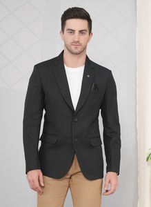 เสื้อสูทเบลเซอร์ลายนกยูงสีดำสำหรับผู้ชายหรูหราสำหรับงานปาร์ตี้และลุคมืออาชีพมีจำหน่ายในราคาโรงงาน - Product Image 2