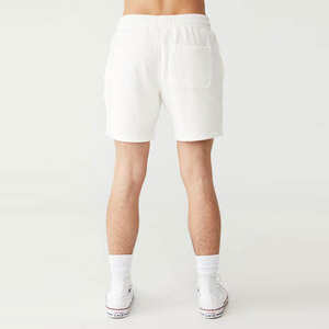 Pantalones cortos de poliéster y algodón para hombre con cordón de algodón plano Pantalones cortos de lana para hombre Logotipo personalizado - Product Image 2