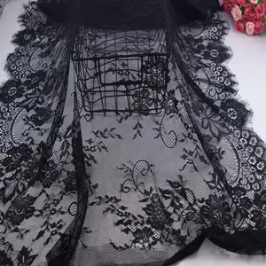 K2019 tissu de cils en dentelle de nylon sans élastique noir et blanc lingerie sexy tissu de maillot de bain de table