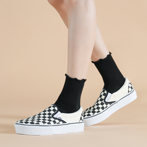 Women Cotton Crew <b>Socks</b> - <b>Ruffle</b> Design Colorful <b>Socks</b> Multicolor Daily Korean Frilly <b>Socks</b> - Women Plain H - Product Image 4