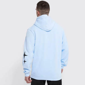 Sudadera con capucha personalizada con etiqueta privada de longitud regular para hombre, ligera, con logotipo completamente personalizado, Sudadera con capucha con estampado de soplo para hombre - Product Image 2