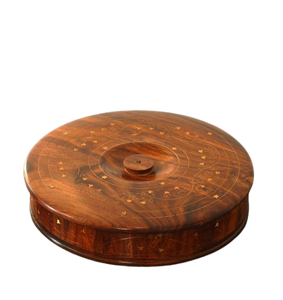 Boîte Masala brune pour stockage des aliments Boîte à Elaichi en poudre de piment à quatre compartiments Décor de table à la maison - Product Image 4