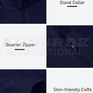 เสื้อรัดรูปของผู้หญิงเสื้อซิปครึ่งตัวดีไซน์ใหม่2025ออกแบบโลโก้ได้ตามต้องการ - Product Image 3