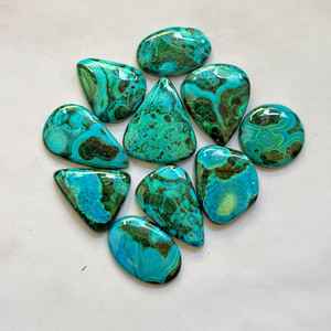 10 Uds azurita natural malaquita lote de piedras preciosas cabujones de alta calidad azurita malaquita piedras preciosas sueltas - Product Image 3