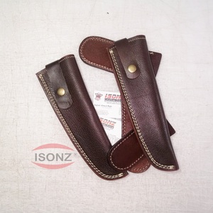 Gaine de couteau de chef en cuir personnalisé ISONZ avec boîtier en acier à doublure en daim étanche pour le support OEM de protection de lame - Product Image 4