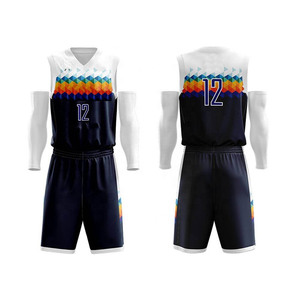 Maillot et short de basket-ball pour hommes, respirant, séchage rapide, léger, vêtements de sport athlétiques pour l'entraînement et la pratique en équipe - Product Image 1
