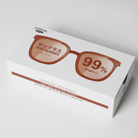 Boîte d'emballage pour lunettes de vue haut de gamme en carton gris mat avec conception réutilisable, taille personnalisée disponible
