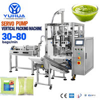 Machine de remplissage verticale YH haute performance pour sachets de 1 litre, idéale pour la sauce moutarde et la sauce ail.