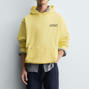 Sweat à capuche tendance pour hommes, de haute qualité, respirant, avec logo personnalisé, pour l'hiver, service OEM, prix de gros / Couleur unie avec capuche 2026 - Product Image 1