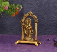 Nouvelle collection de Statue en métal plaqué or pour Couple religieux Hindu Radha Krishna mandr pour décoration de la maison et cadeaux