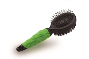 Double Sided <b>Pet</b> Grooming <b>Brush</b> For Cats Soft Bristles And Black Pins Plastic Handle Eco Friendly Design - Product Image 6
