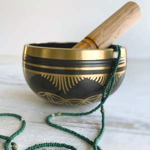 Holistic Aid Modern Metal Singing Bowl <b>Wooden</b> <b>Mallet</b> Antique Tibetan Singing Bowl China Sculpture Polished for Meditation - Product Image 4