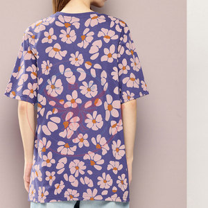 เสื้อยืดลำลองผู้หญิงไซส์ใหญ่แบบเป็นมิตรกับสิ่งแวดล้อม ผ้าฟลีซคอตตอน 100% สำหรับงานซับลิเมชั่น - Product Image 3