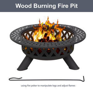 El último diseño Fire Pit Uso al aire libre Metal Fire Pit para barbacoa Jardín al aire libre Uso Recubierto negro de alta calidad al precio más bajo de la India - Product Image 2