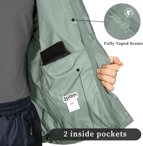 Chaqueta Impermeable de Invierno de Primera Calidad para Senderismo, con Cierre de Cremallera, Tejido Recubierto, Diseño Cortavientos y Transpirable para Todo Tipo de Clima - Product Image 4