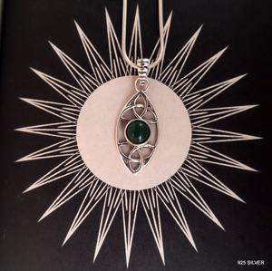 Marvellos Jade pierre naturelle 925 bijoux en argent sterling pendentif à breloque fait main cadeau pour elle - Product Image 1