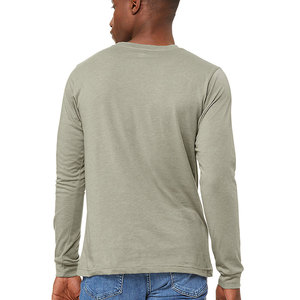 Camisas sólidas informales de manga larga para hombre de algodón 100% - Product Image 3