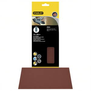 Hojas de Lija Sin Perforaciones Stanley 115x280mm, Paquete Múltiple, Producto Abrasivo - Product Image 2