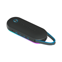 8 lumières LED RGB d'extérieur pour enceinte 30W avec micro intégré, charge rapide, alimentation par batterie, IP56, compatible gaming, durable, portable