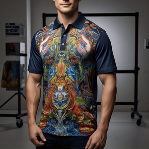 Polo à sublimation OEM pour hommes, t-shirt imprimé à manches courtes et col rabattu, polos de sport à sublimation pour hommes - Product Image 2