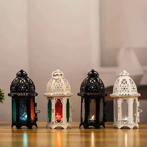 Linterna de metal decorativa marroquí vintage grande para bodas, fiestas, eventos al aire libre y decoración de restaurante de lujo - Product Image 1