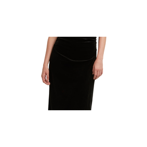 Abito da donna Halston nero chic monospalla con dettaglio catena, taglia XS, vita naturale, silhouette a ball gown per feste serali - Product Image 3