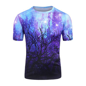 Camisetas con Cuello Redondo Baratas con Envío en Línea, Estilo Hip Hop, Impresión por Sublimación, Ropa Masculina, Tejido de Punto, Camiseta Sublimada - Product Image 1