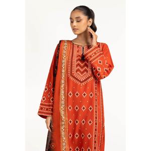 Ensemble de 3 pièces pour femmes, imprimé, en coton, avec broderie, vêtements décontractés d'été, 100% coton - Product Image 2
