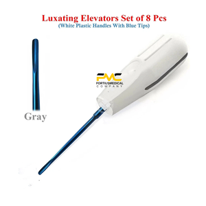 Ensemble de 8 élévateurs de racines luxatrices pour la chirurgie buccale, l'extraction dentaire et les procédures d'extraction dentaire - Product Image 3