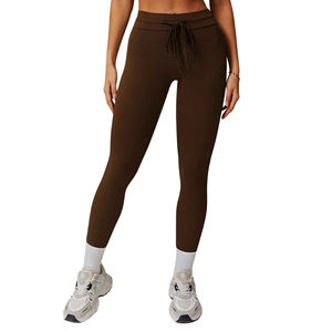 Custom Soft Fabric Women's Fitness Leggings Seamless Solid <b>Tights</b> for Athleisure Yoga or Gym Performance Summer Use - Product Image 3