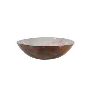 Cuenco de Metal personalizable de forma redonda con acabado antiguo de cobre, vajilla decorativa y vajilla - Product Image 4
