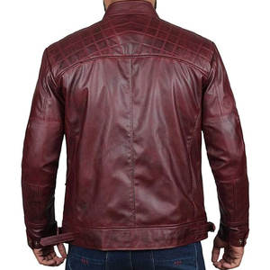 Vêtements pour hommes vente chaude veste en cuir nouvelle mode veste en cuir pour hommes coupe-vent veste en cuir de haute qualité - Product Image 5