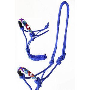 Stylish Western Saddle Horse Halter with Artisan <b>Beading</b> Durable Hand-<b>Braided</b> Nylon Rope Customizable Color & Logo - Product Image 5