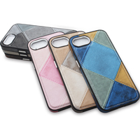 Étui de téléphone élégant en PU style INS avec fente pour carte SIM et protection d'objectif pour 13 14 15 16e Pro Max Plus