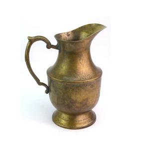 Customized Shape and Size Metal Brass Pitcher Shiny Finished Engraved Design Handmade in India for <b>Water</b> Use Wholesale. - Product Image 3