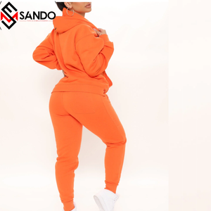 Unisex de alta calidad 100% algodón francés Terry Hoodie Jogger Set transpirable gimnasio Fitness ropa Plus estampado para correr Reversible - Product Image 5