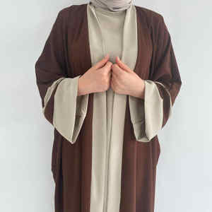 Hot Sale Dubai <b>Modest</b> Islamic XXL Women's Free Size <b>Satin</b> Abaya <b>Dresses</b> Long Sleeve Anti-Wrinkle Prayer Traditional Muslim - Product Image 2