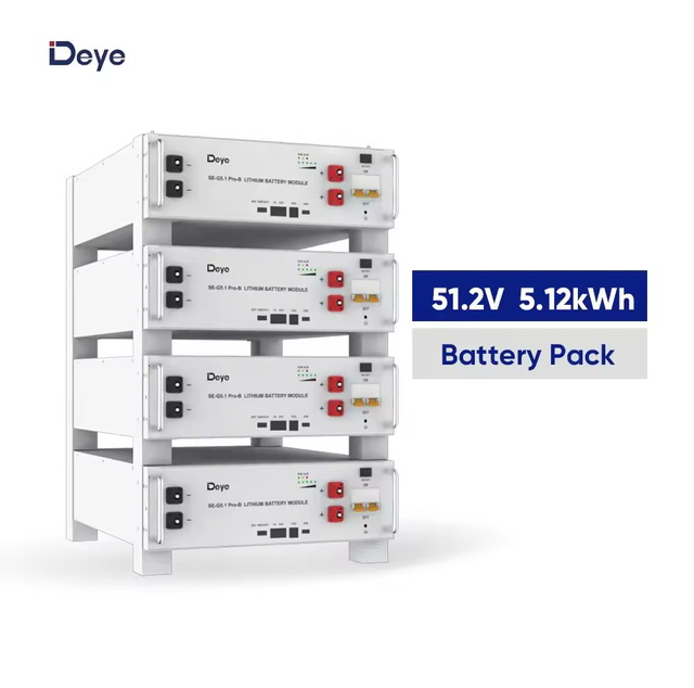 EU Stock Deye SE-G5.1Pro-B Low Voltage Lithium Battery LiFePO4 51.2V 100Ah Stackable Lithium Battery Pack for Home Use
