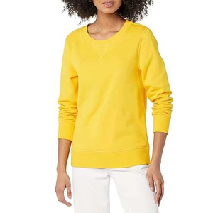 Sweat-shirts d'hiver pour femmes en coton 100% couleur personnalisée, design streetwear élégant et écologique, polaire épais, choix personnalisé, OEM frontal - Product Image 1