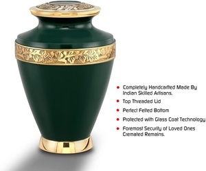 Urnas de cremación de color personalizadas a precio de fábrica al por mayor para cenizas, recuerdo conmemorativo, urnas funerarias decorativas para adultos, jarrones para entierro. - Product Image 3